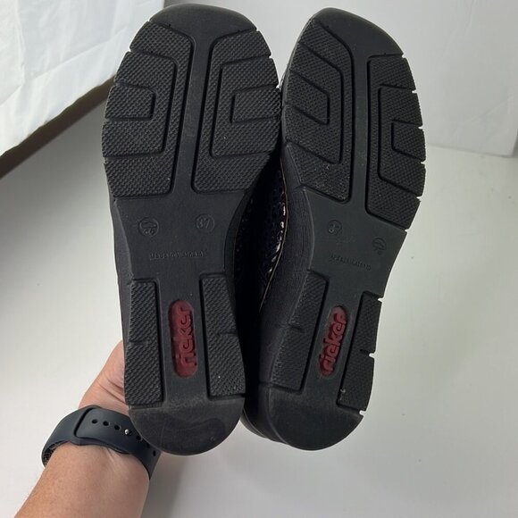 Rieker black slip on loafer shoe - Picture 11 of 14